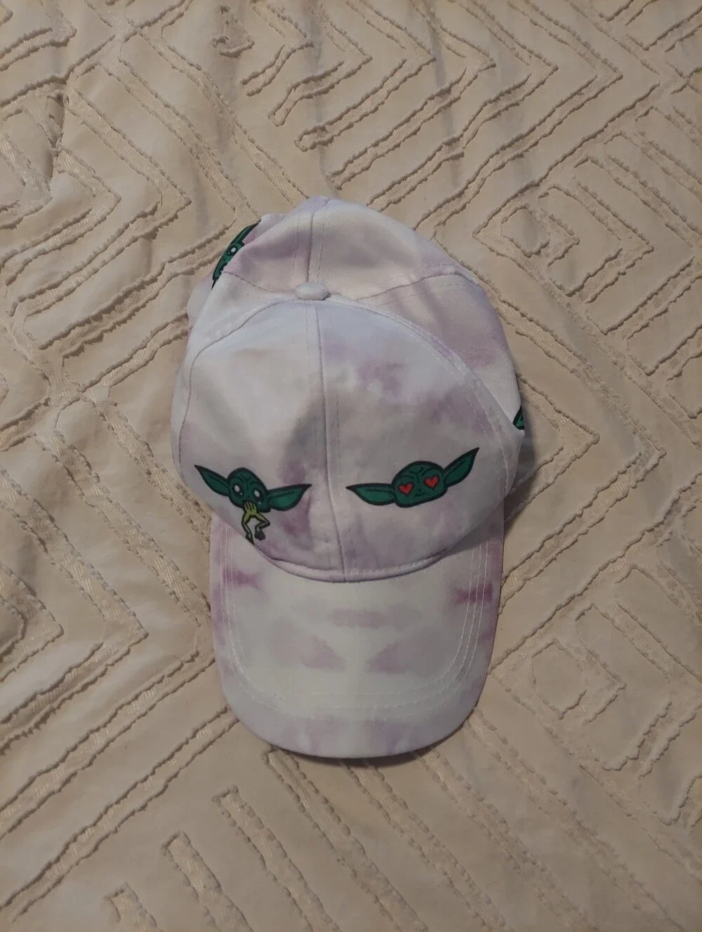 Star Wars The Mandalorian Grogu Baby Yoda Tie Dye Curved Brim Cap